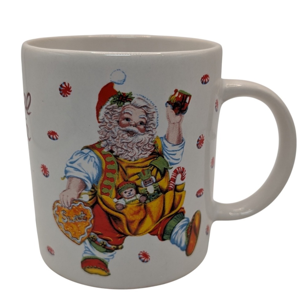 Vintage Sakura Mug Santas Magical Cookies Cheryl Ann Johnson Christmas 1994